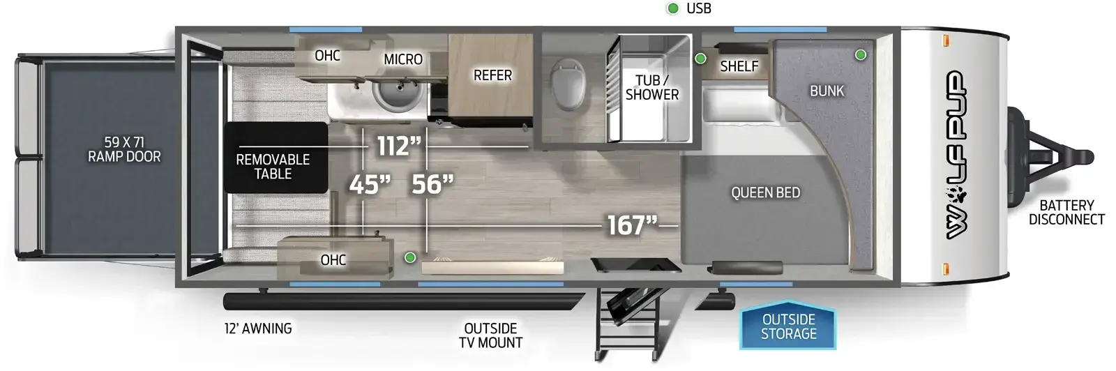 2026-Cherokee-Wolf Pup-18RJBW-Wolf Pup Toy Hauler-Web-Floorplan-Large303201