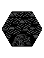 Kuma Outdoor Gear Hex Striped Peaks Outdoor Mat (11') – Black/Grey